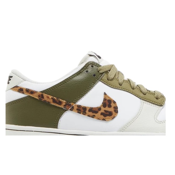Nike Dunks in Olive/Leopard Print - Picture 7 of 8
